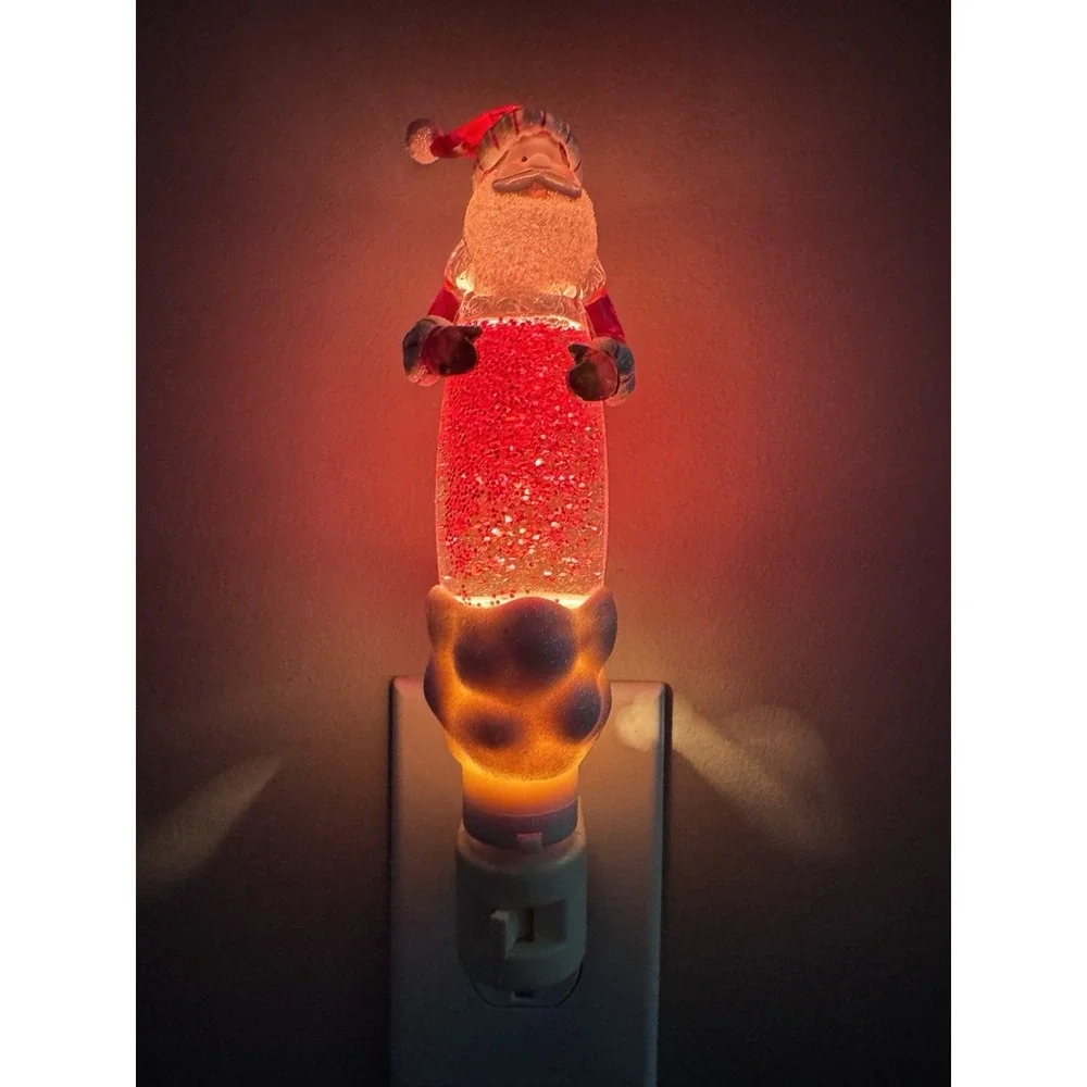 SANTA CLAUS SHIMMERY NIGHTLIGHT Avon Holiday Inside Home RETIRED New Boxed
